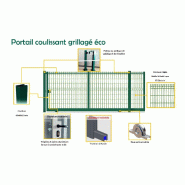 Portail coulissant grillagé eco - 5000 / 2000_1