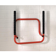 Support rabattable pour 2 vélos MOTTEZ - acier rouge - h.30 x l.52 x p.51 cm - charge max 50 kg_1