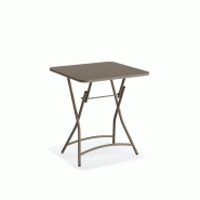 Table de bistrot pliable 60x60 cm en métal Breeze Cappuccino_1