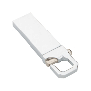 Clé USB publicitaire en métal - 4/8/16/32 GB avec mousqueton - USB 2.0 - argenté_1
