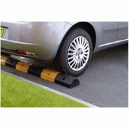 Bordures de séparation de parking - bicolores jaune et noir - caoutchouc recyclé - passage de câbles jusqu'à 22 mm_1