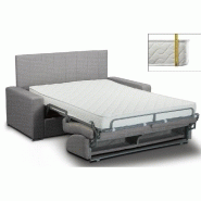 Canapé lit 4 places Levallois - système ouverture express - lattes 160 cm - matelas 16 cm - tête de lit intégrée - gris silver_1