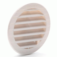 Grille d'aération ABS naturel - Diamètre 12 cm - Réglable et anti-insectes pour intérieur et extérieur_1