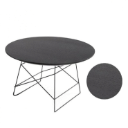 Innovation Living - Table basse design GRIDS taille M chêne wengé avec piétement en acier noir_1