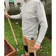 Sweat en coton bio - Gris, S - épaules renforcées - FOREST - Réf. 950667_1