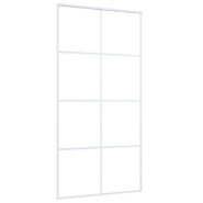 Vidaxl porte coulissante verre esg et aluminium 102,5x205 cm blanc 151676_1