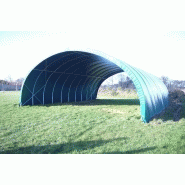 Tunnel de stockage / fermé / structure en acier / couverture en pvc / pignon / porte_2