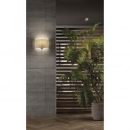 Applique murale E27 avec abat-jour lamellé noir - Acier et ruban enveloppé - IP20 - LED 15W max_1