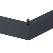 Guidon de penderie rectangulaire - section 30x15mm L90cm - noir_1