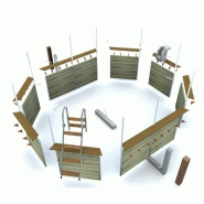 Piscine bois octogonale LUCON - 5,90 x 4,20 x H. 1,11 m - Montage facile et rapide_1