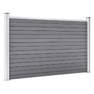 Vidaxl clôture de jardin wpc 353x106 cm gris 3053247_1