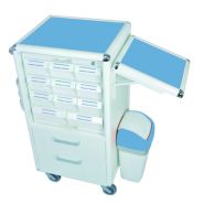 Chariot médical Carrydose KI CO - structure aluminium laqué - tiroirs 3L et 4,5L - table pliante et roues à frein_1