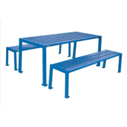 Ensemble de pique-nique SILAOS - acier et bois - assise et plateau en chêne certifié PEFC - dimensions détaillées_1