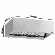 Hotte caisson inox statique 1m60 avec filtre et éclairage | Profondeur 900 mm_1