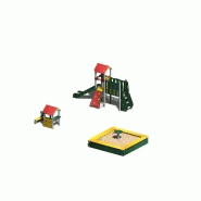 Structure de jeux combinée - NEO10901I - MANEO01 - BS01APE - Kitneo5 avec toboggan, tour, escalier et kiosque_1