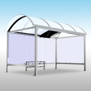 Abri vélo/moto 5 places avec toiture en dôme classique avec gouttière - Plusieurs tailles et couleurs disponibles - Ref. UVD_1