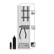 Armoire de stockage intérieure pour bouteilles de gaz G-ULTIMATE-90 - modèle G90.205.060 - Réf 30676-001-30680 - Conforme NF EN 14470-2_1