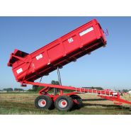 Remorque agricole Delaplace avec inclinaison jusqu'à 52 degrés
