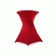 Mange-debout pliable avec housse stretch rouge - Plateau en résine et structure acier époxy_1