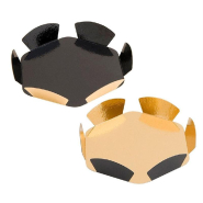 Support corolle carton or/noir Ø8cm - par 200_1
