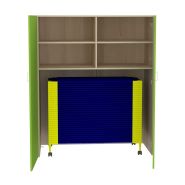 Meuble range-couchettes - capacité 25 couchettes - rangement en hauteur - structure PPM et MDF - Réf. L.RC