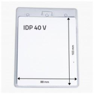 Porte-badge 88x103mm - Référence : IDP40V - Pochette souple en vinyle cristal_1