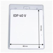 Porte-badge 88x103mm - Référence : IDP40V - Pochette souple en vinyle cristal_1