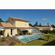 Abri piscine bas amovible manuel en polycarbonate - léger et facile à manipuler_1