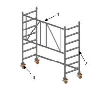 Échafaudage roulant nova - fortal sa - charge d’exploitation 200 kg/m²_1