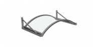 Tunnel tirante - marquise de protection pour portes et fenêtres - courbe en polycarbonate compact_1