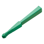 Éventail - textile et plastique - couleur vert - poids 47g_1
