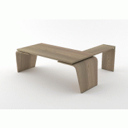 Bureau de Direction design Italien piétement extérieur avec retour So Luna_1