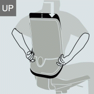 Fauteuil de bureau Alaia haut dossier - Sokoa - Synchrone, Classique, Eau chiné_1