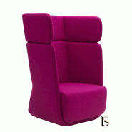 Fauteuil Softline Basket- 1 place - Feld rose 629, Haut_1