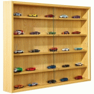 M20020680 - Étagère vitrine murale 2 portes coulissantes en verre - Collection COLLECT - H60 x L80 x PR10 cm - Décor hêtre_1