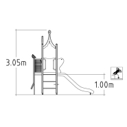 Structure multi-jeux 3 à 5 ans - Unimini Esper 8046433 - Poteaux bois et panneaux HPL - Fondation à enterrer - Hags_1