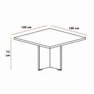 Table de réunion carrée TAK- Mobel Linea - Chêne grisé_1