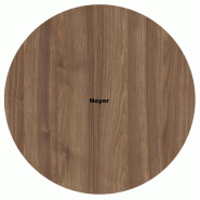 Banque d'accueil avec étagère intégrée Avant - Ofitres - 157, Blanc, Gauche, Oui, Noyer_1