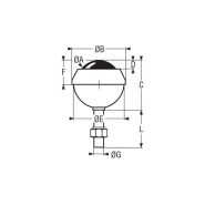 Billes à tige filetée - Guitel Hervieu - Série Type 11 - Charge de 10 à 140 kg - Bille et corps en acier_1