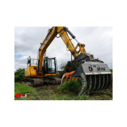 Grappin - râteau scorpion MDE pour la manutention d'arbres, de roches et nettoyage de terrain_1