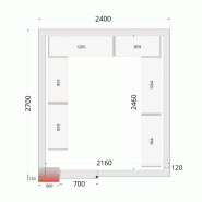 Kit de rayonnage pour Chambres Froides Négatives Tefcold CRNF2427_1