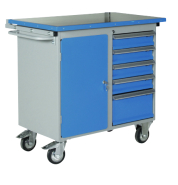 Servante mobile - 5 tiroirs, 1 porte - 900mm de hauteur, 1025mm de largeur, 600mm de profondeur, 97kg_1