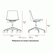 Siège à roulettes CLUE - Offisit - Jaune_2