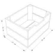 Billy-2 - Caisses en bois personnalisables pour étagères IKEA - L36 x H20 x P27 cm - Bois brut et 6 coloris de lasure_1