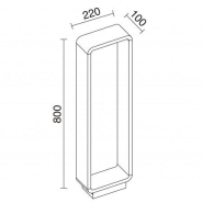 Borne Sibila IP54 LED COB AC 10W 3000K - Aluminium et verre - Blanc - Éclairage extérieur moderne_1