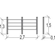 Espalier double Junior - Parcours de santé métal Proludic - JPS11-J-M - 2,70 m de largeur - Pour 2 joueurs - Dès 6 ans_1