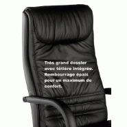 Fauteuil de Direction en cuir RAY - Sitek - cuir noir_1