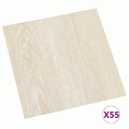 Vidaxl planches de plancher autoadhésives 55 pcs pvc 5,11 m² beige 324653_1