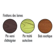 Banc public Seattle - bois traité - longueur 195 cm - piétement double en acier_1