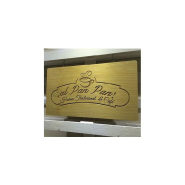 Enseigne drapeau suspendue en bois et aluminium - Deux finitions disponibles_1